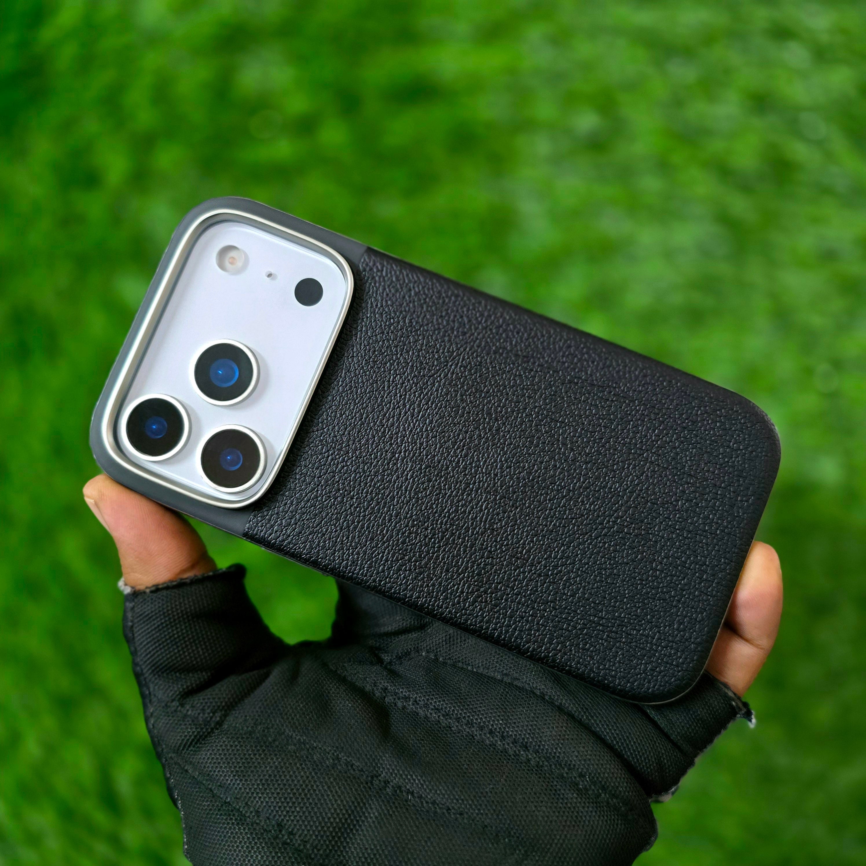 iPhone 17 Pro Max Soft TPU Leather Texture Back Cover